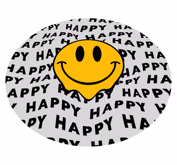 Tapete vinílico juvenil gráfico de sorriso feliz - TenStickers