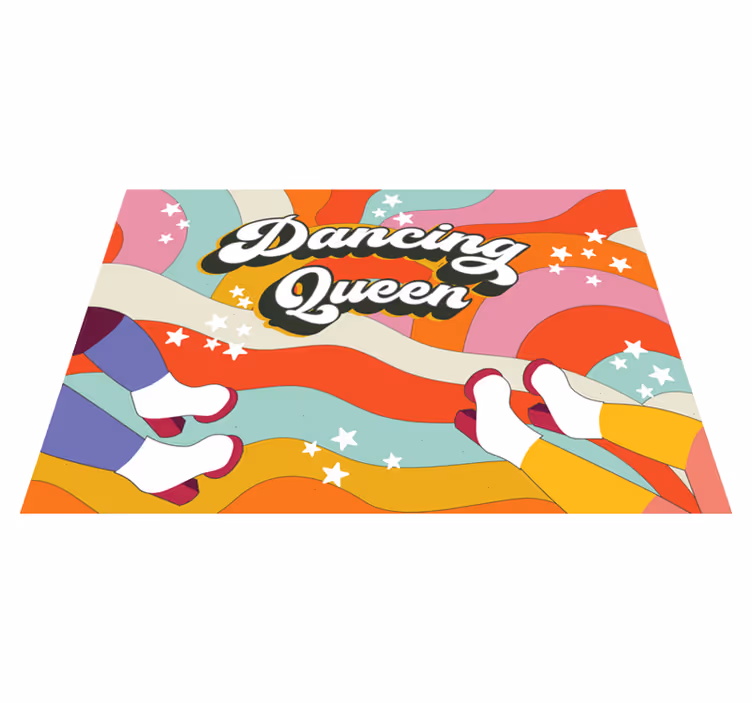 Tapete em vinil infantil padrão de rainha dançante - TenStickers