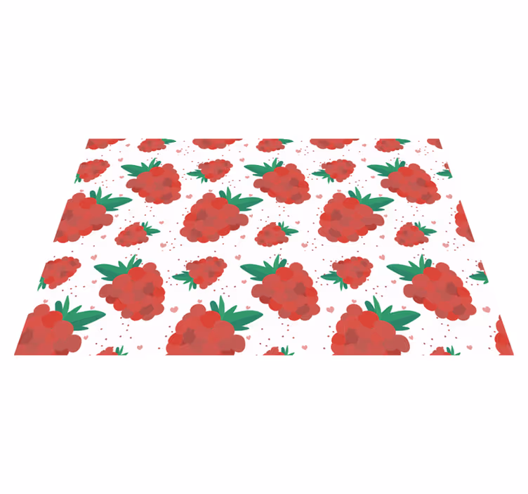 Tapete vinílico flores e plantas padrão frutas vibrantes - TenStickers