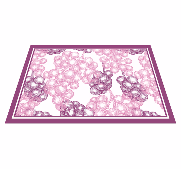 Tapete vinílico flores e plantas design de uvas roxas - TenStickers