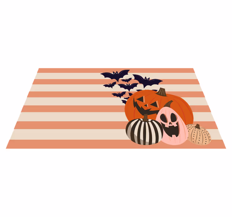 Tapete vinílico halloween trio de abóbora - TenStickers