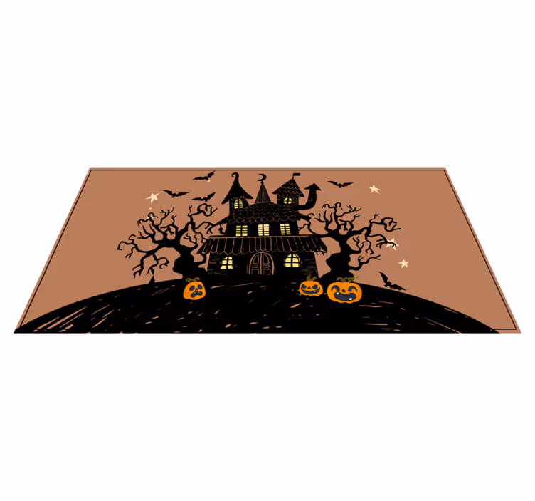 Tapete vinílico halloween cena de casa mal-assombrada - TenStickers