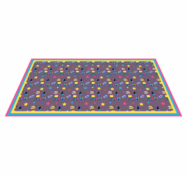 Tapete em vinil infantil brinquedos tecnológicos coloridos - TenStickers