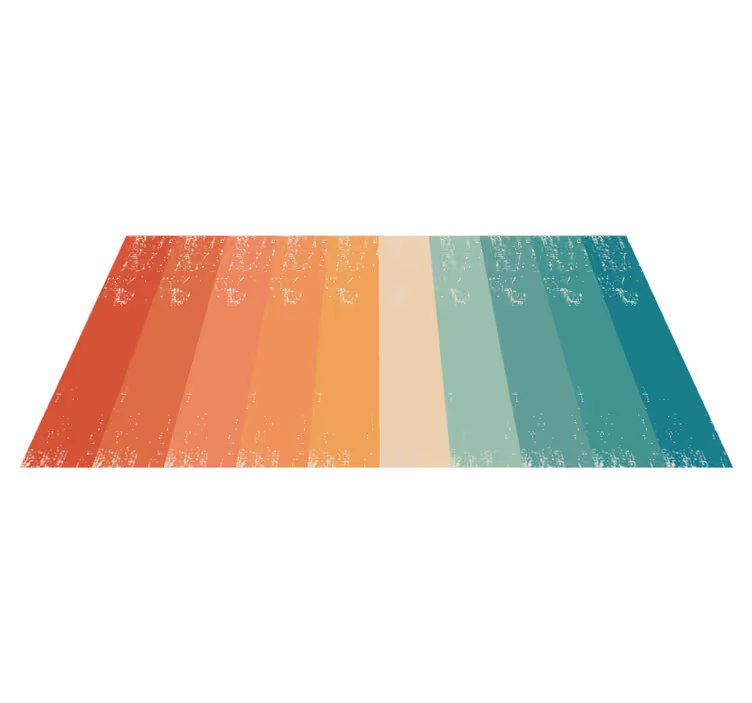 Tapete vinílico minimalista camadas listradas coloridas - TenStickers