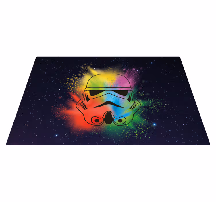 Tapete em vinil infantil rosto colorido de stormtrooper - TenStickers