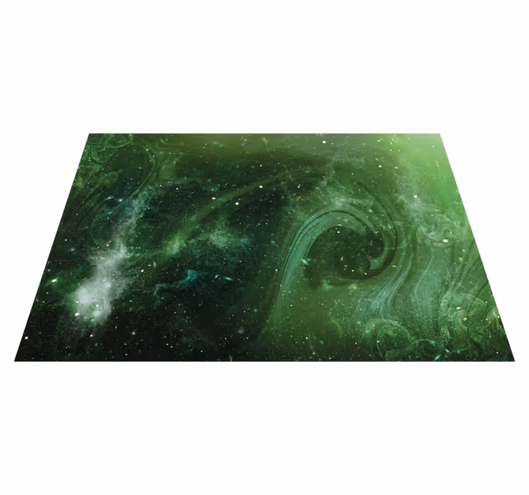Tapete vinílico estrelas redemoinho verde cósmico - TenStickers