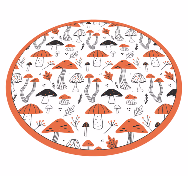 Tapete vinílico natureza reino da fantasia dos cogumelos - TenStickers