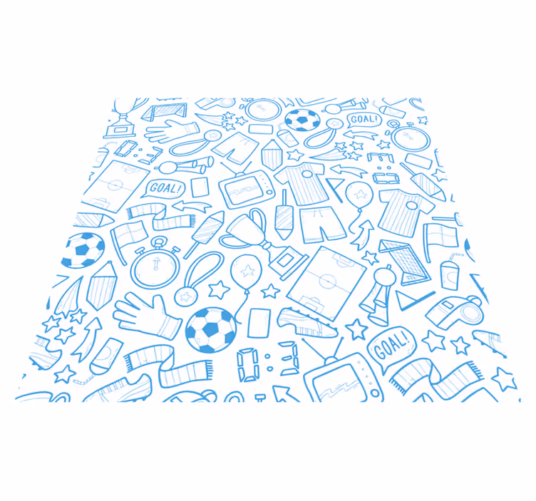 Tapete vinílico de jogos elementos esportivos - TenStickers