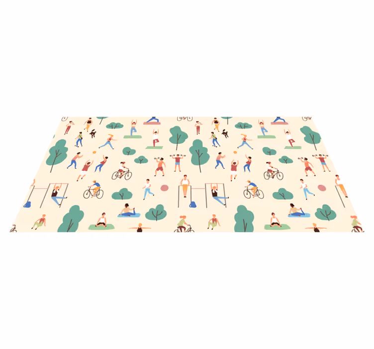 Tapete em vinil infantil cenas de jogo ativas - TenStickers
