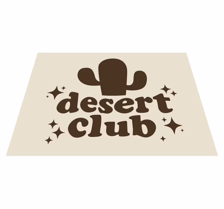 Tapete vinílico frases e textos tema do clube do deserto - TenStickers