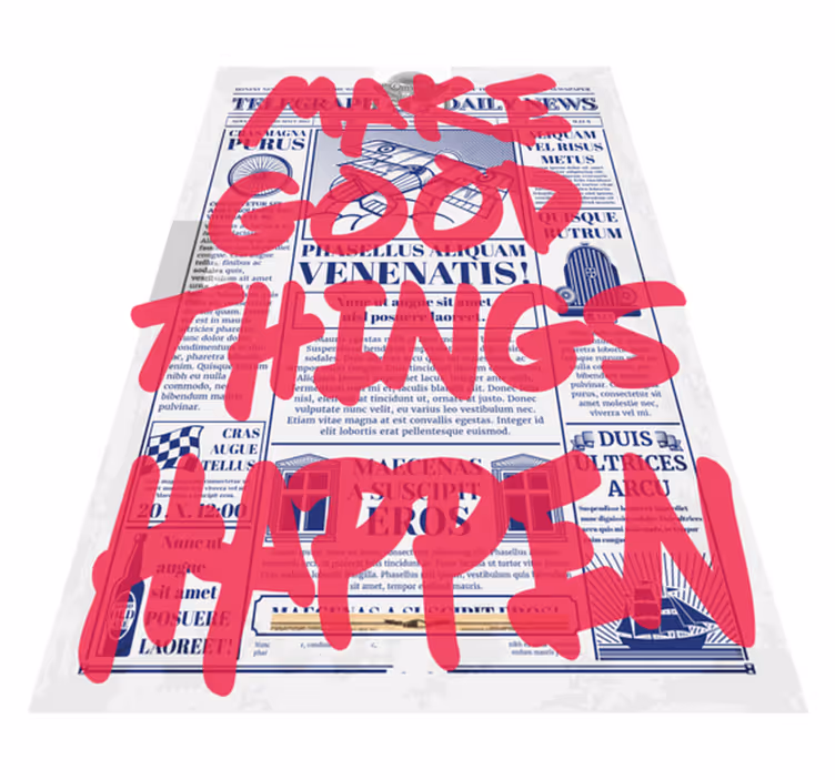 Tapete vinílico frases e textos fazer coisas boas - TenStickers