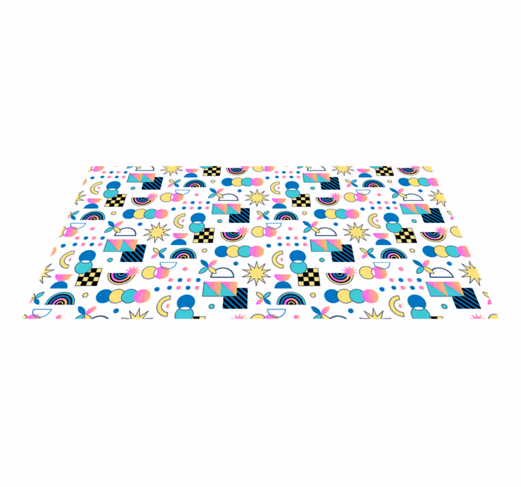 Tapete vinílico geométricas elementos vivos - TenStickers