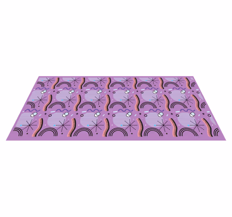 Tapete em vinil infantil padrão de arco-íris roxo - TenStickers