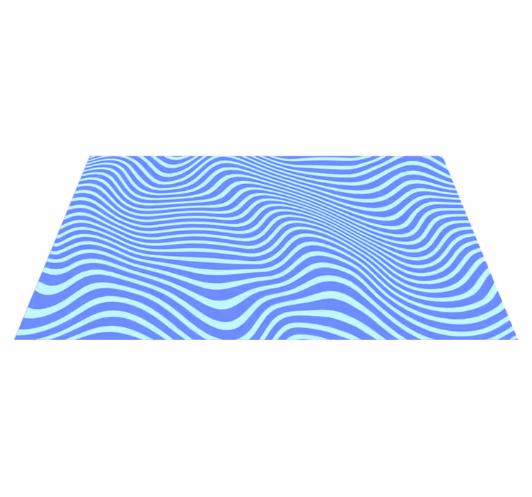 Tapete vinílico geométricas ondas azuis fluindo - TenStickers