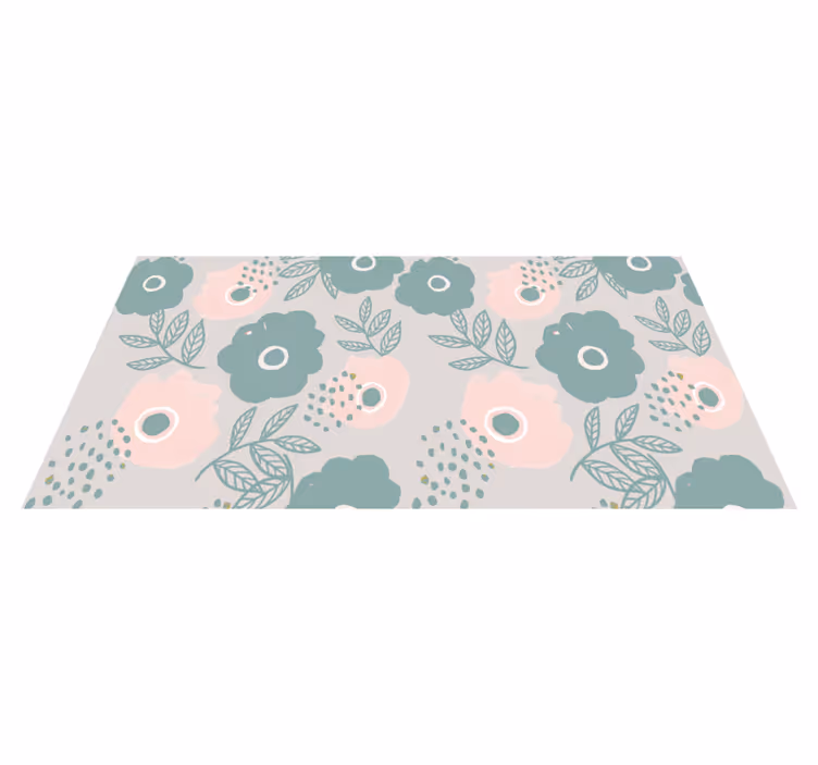 Tapete vinílico flores e plantas elemento folha floral - TenStickers