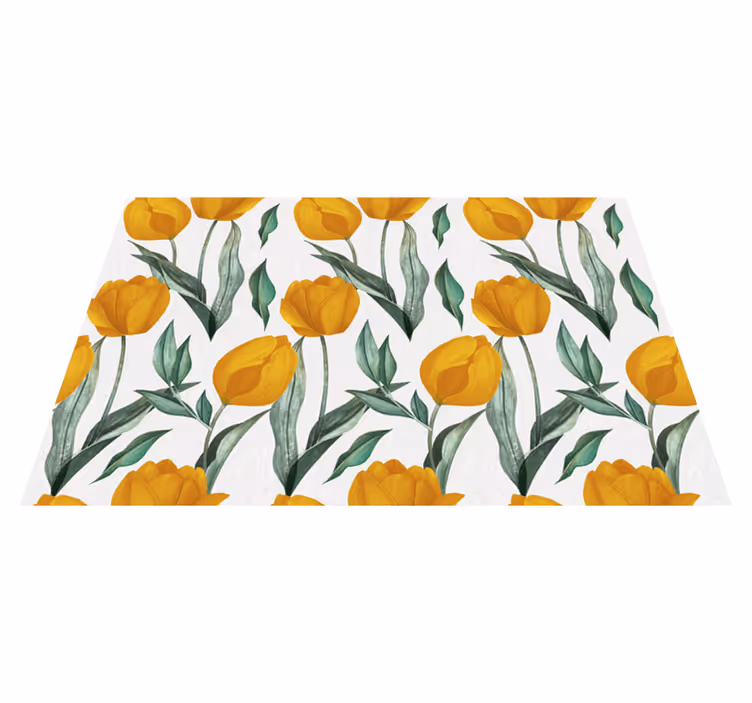 Tapete vinílico flores e plantas tulipas amarelas brilhantes - TenStickers