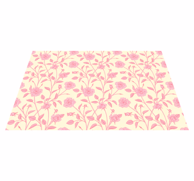 Tapete vinílico flores e plantas flora rosa encantadora - TenStickers