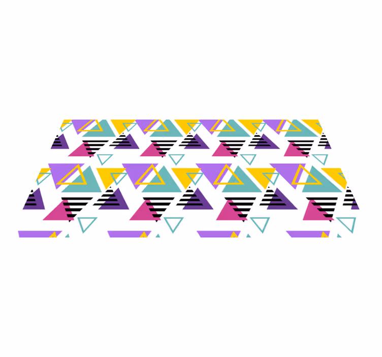Tapete vinílico geométricas arranjo triangular colorido - TenStickers