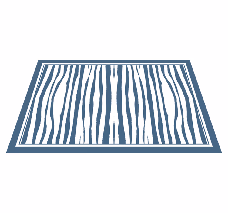 Tapete vinílico estampa de animal listras de zebra azul - TenStickers