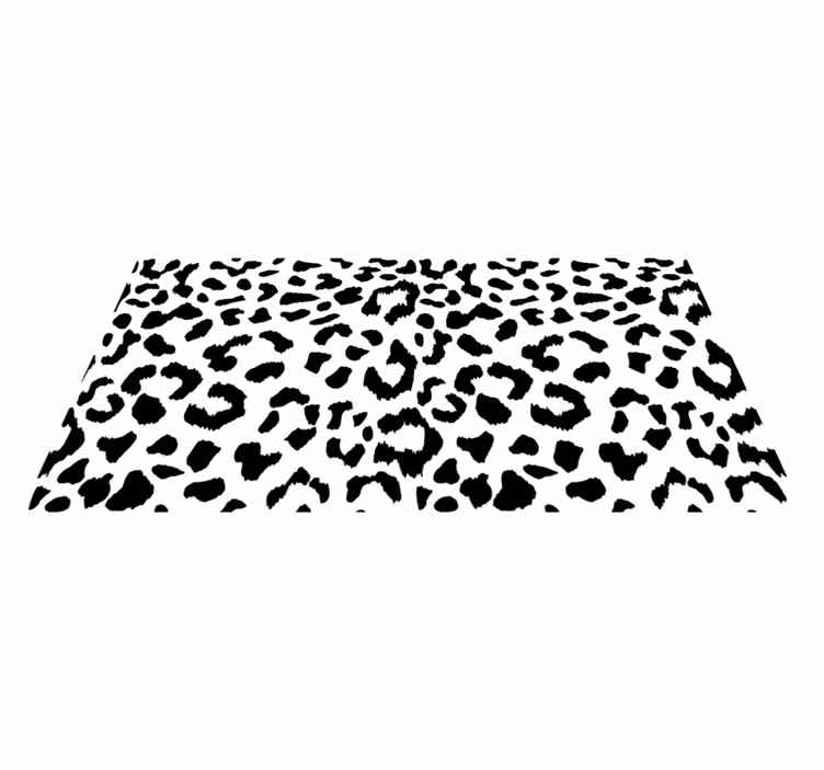 Tapete vinílico estampa de animal padrão de leopardo preto - TenStickers