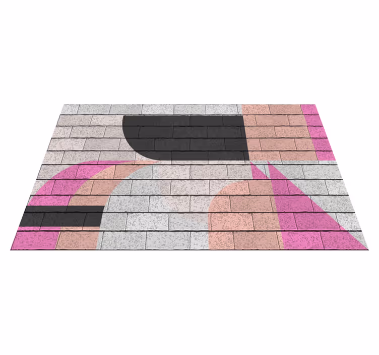 Tapete vinílico geométricas segmentos de cores conceituais - TenStickers