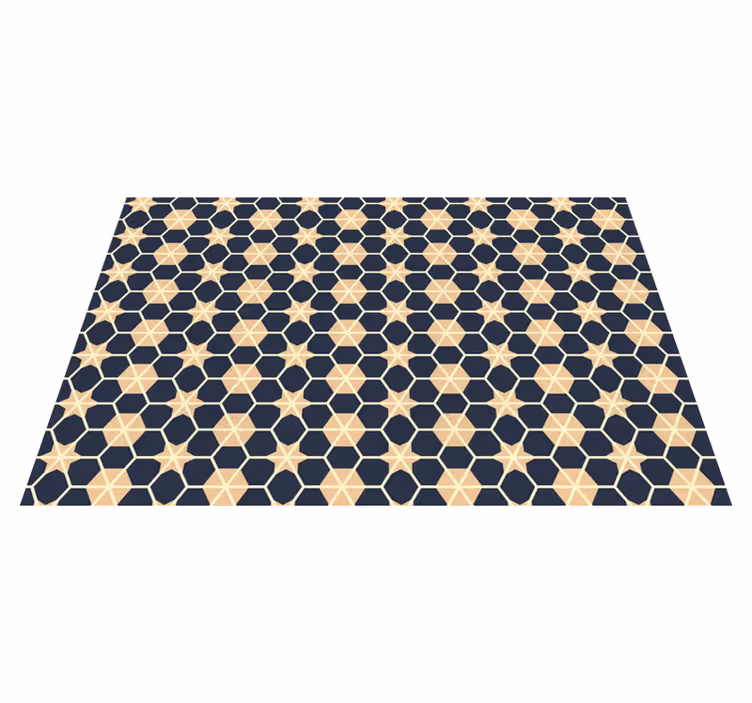 Tapete vinílico geométricas padrão de estrela hexagonal - TenStickers