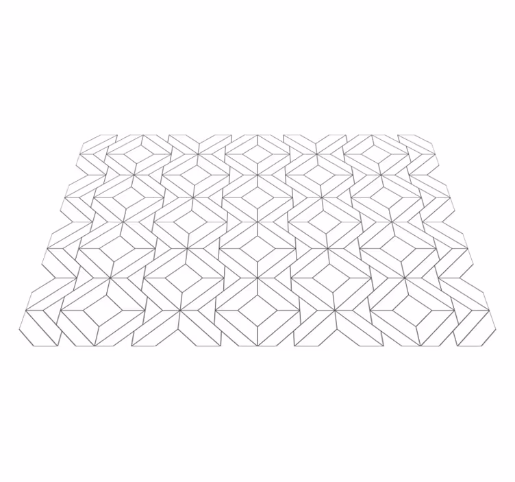 Tapete branco de vinil com padrão geométrico japandi - TenStickers