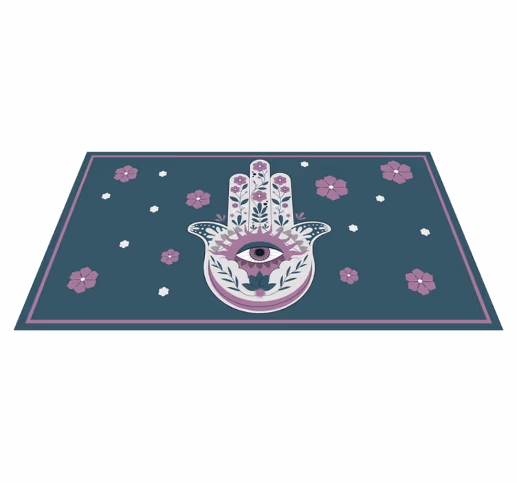 Tapete vinílico de mandala estilo de mão hamsa - TenStickers