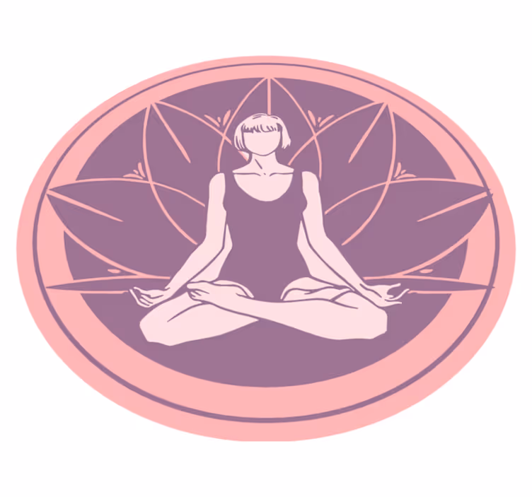 Tapete vinílico de mandala símbolo de meditação serena - TenStickers