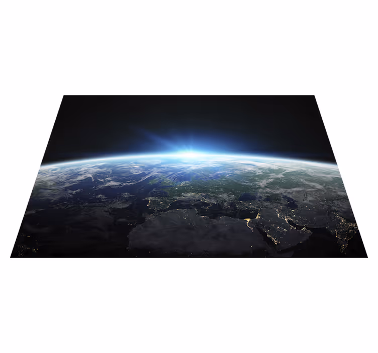 Tapete vinílico juvenil horizonte brilhante da terra - TenStickers