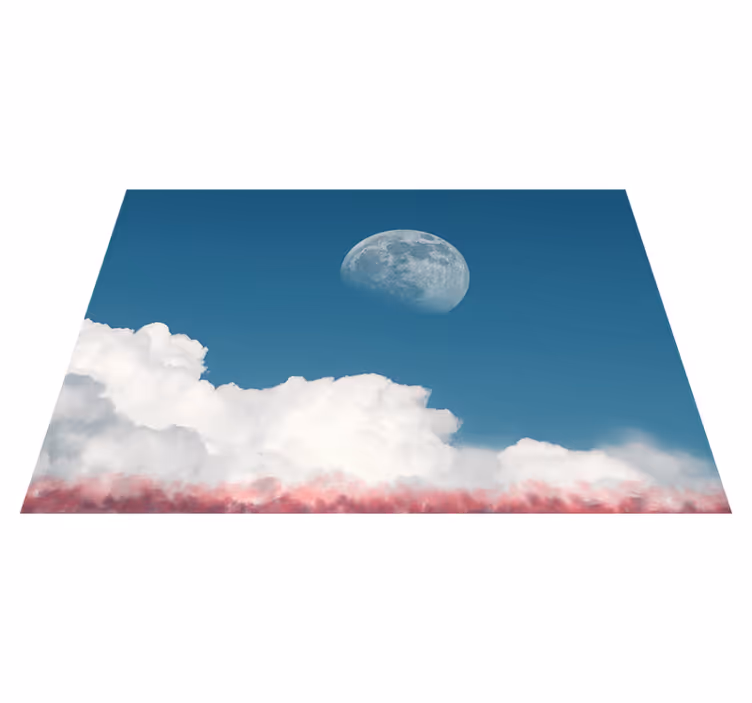 Tapete em vinil horizonte de nuvens etéreas - TenStickers