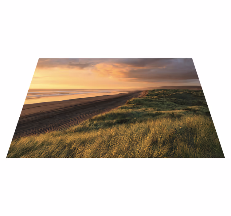 Tapete vinílico natureza paisagem de praia ao pôr do sol - TenStickers