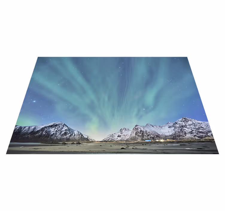 Tapete vinílico natureza beleza da aurora boreal - TenStickers