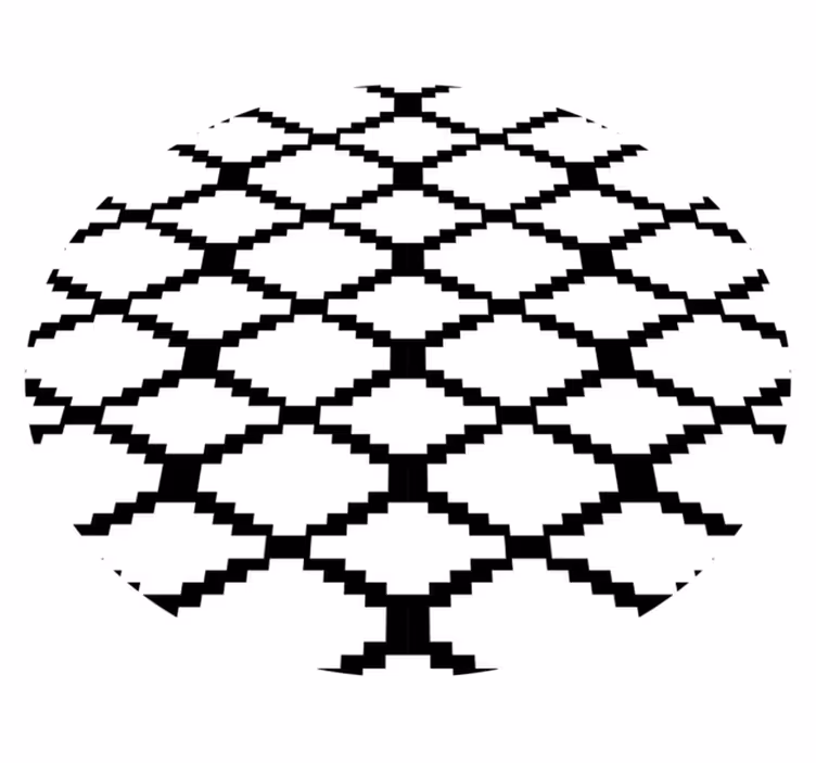 Azulejos do hall de entrada de diamantes geométricos pretos - TenStickers