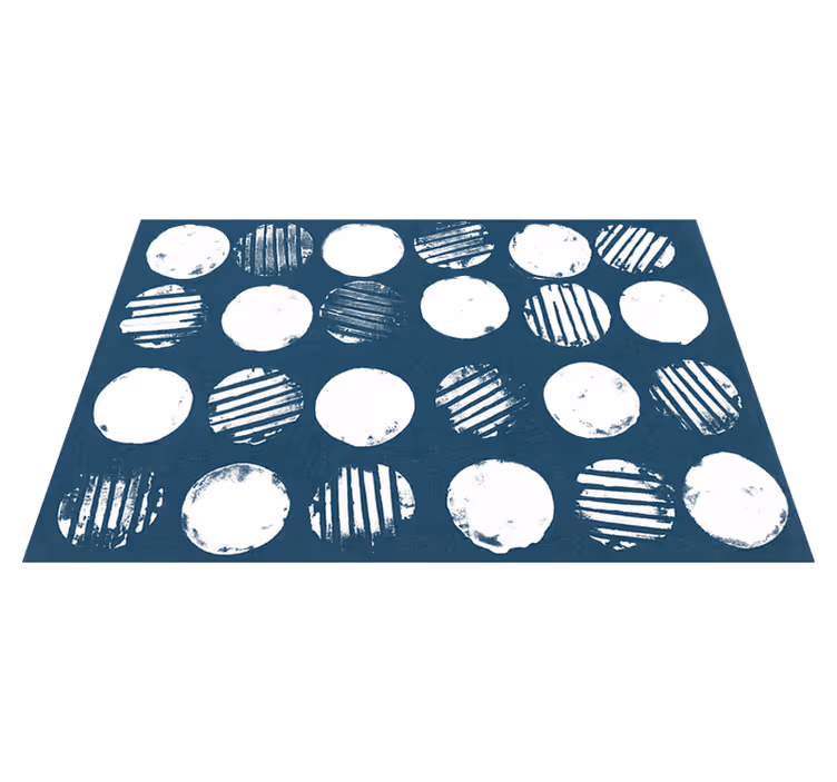 Tapete vinílico geométricas traços brancos circulares - TenStickers
