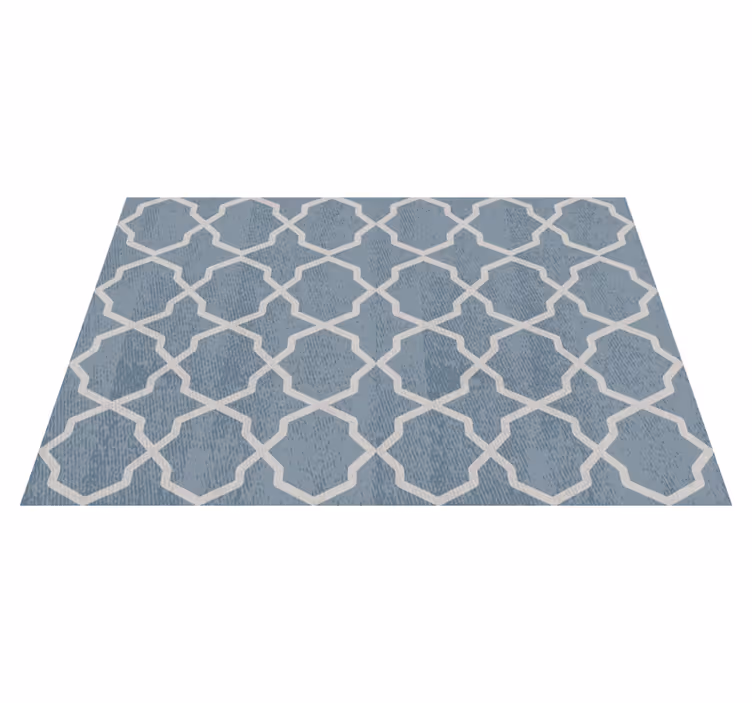 Tapete floral "estilo hampton" cinza romboide - TenStickers