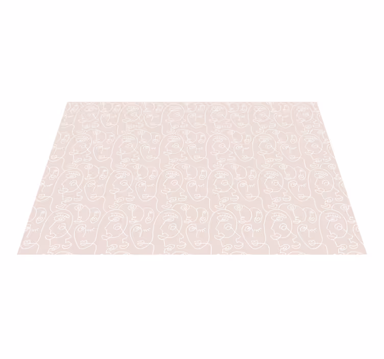 Tapete vinílico moderno rostos de linhas minimalistas - TenStickers