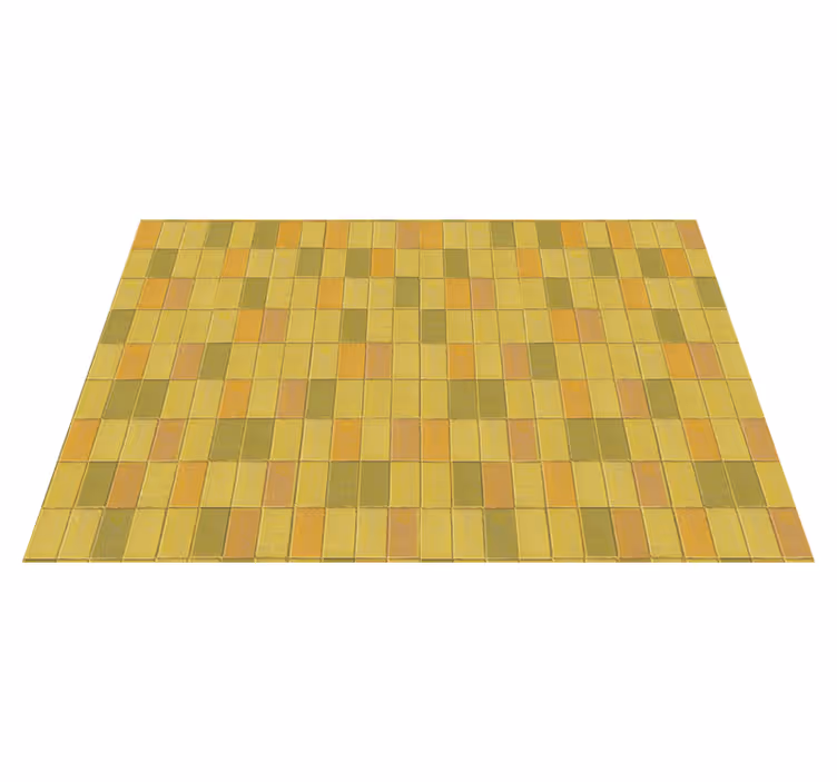 Tapete vinílico azulejos arranjo de mosaico amarelo - TenStickers