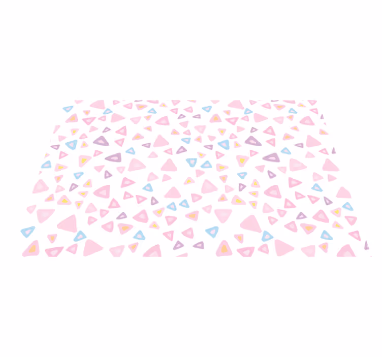 Tapete em vinil infantil elementos triangulares coloridos - TenStickers