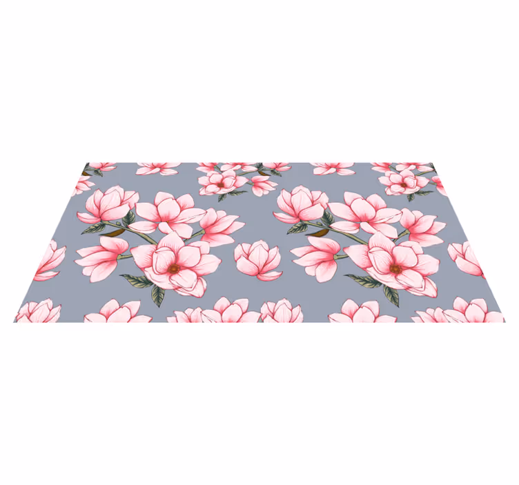 Tapete vinílico sala de estar flores delicadas - TenStickers