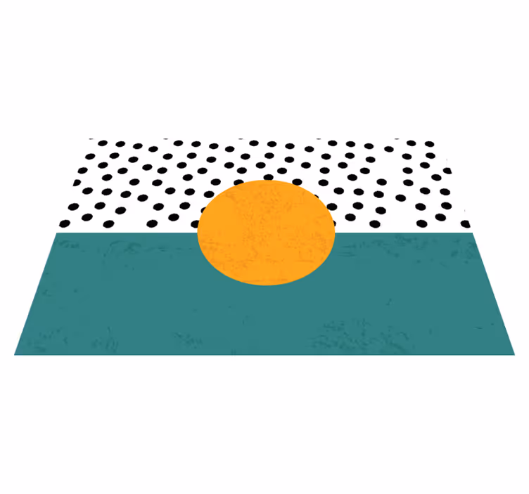 Tapete vinílico minimalista círculo e pontos - TenStickers