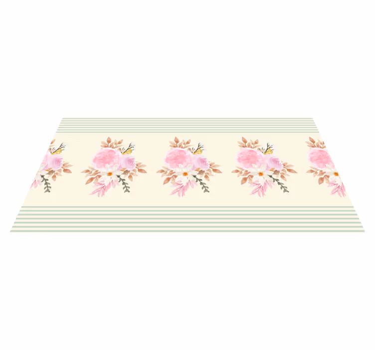 Tapete vinílico casa de banho arranjo floral suave - TenStickers