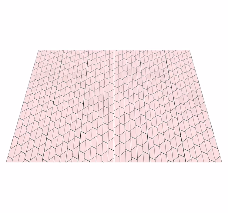 Tapete vinílico azulejos estilo geométrico rosa - TenStickers