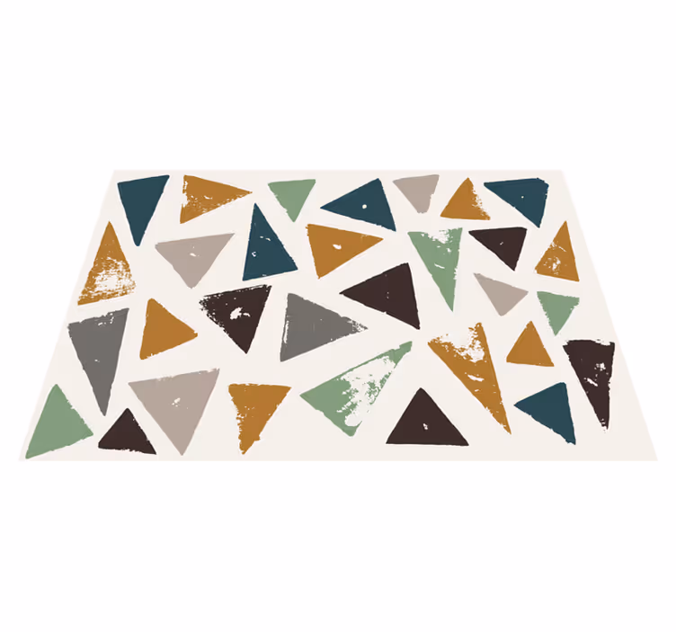 Tapete vinílico minimalista motivo triangular vibrante - TenStickers