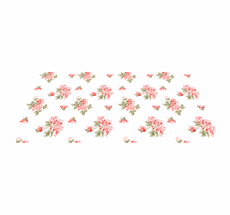 Tapete vinílico flores e plantas design minimalista branco - TenStickers