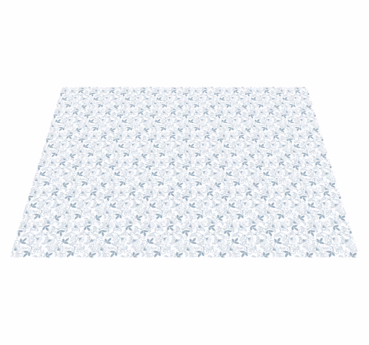 Tapete vinílico flores e plantas padrão floral elegante - TenStickers