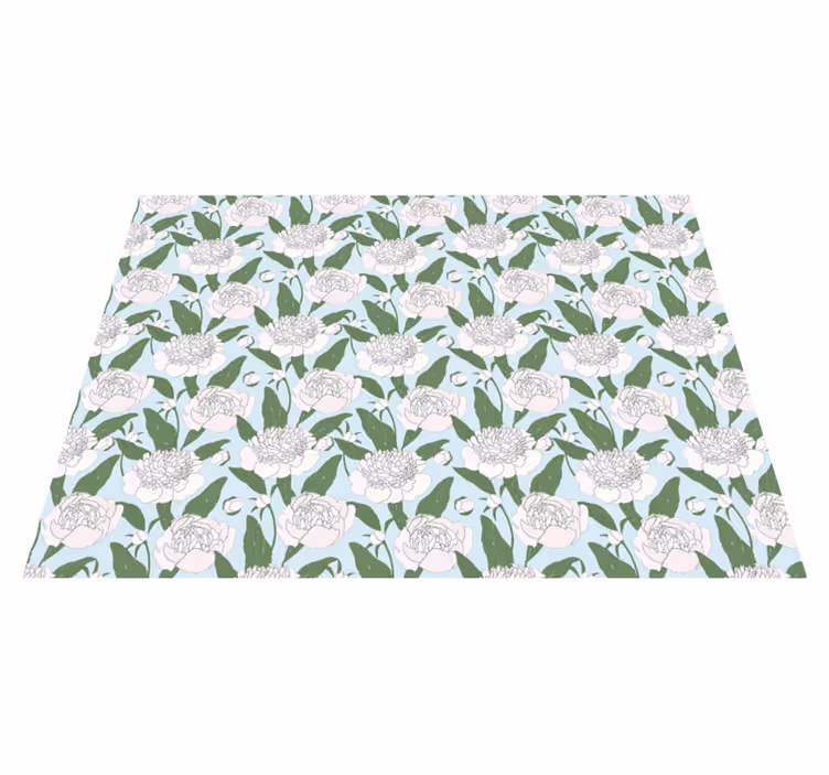 Tapete vinílico flores e plantas elegância floral flor - TenStickers