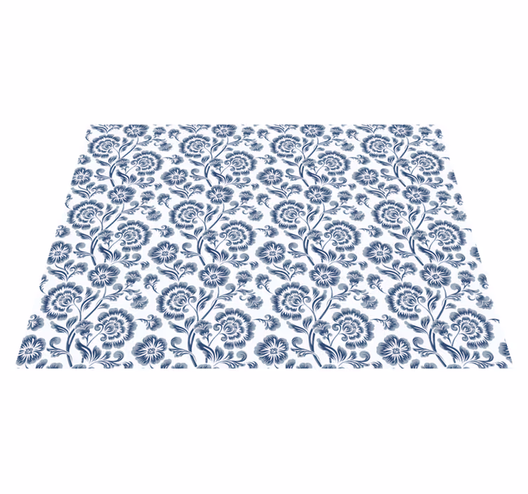 Tapete vinílico flores e plantas padrão de elegância floral - TenStickers