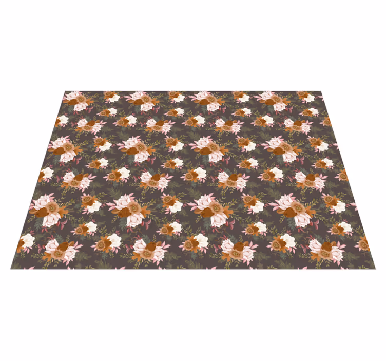Tapete vinílico flores e plantas elegância de padrão floral - TenStickers