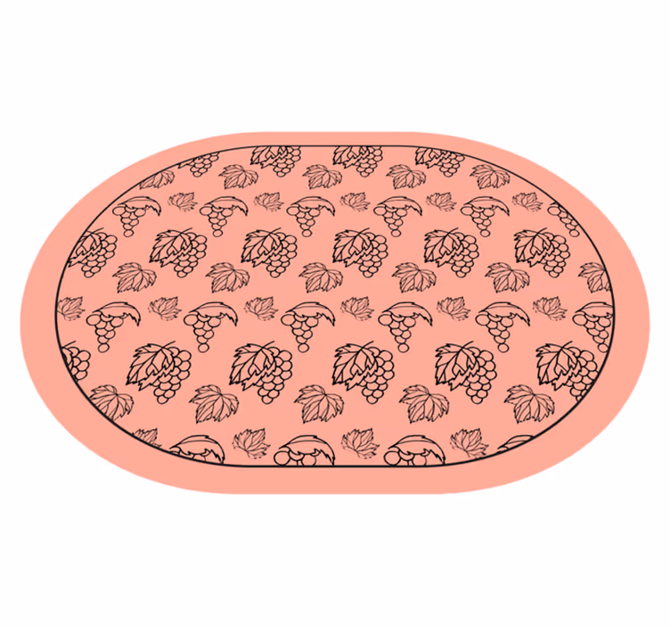 Tapete vinílico flores e plantas padrão de uva botânica - TenStickers